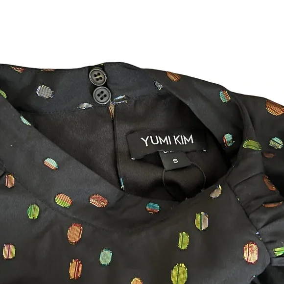 Yumi Kim All or Nothing Sheer Black & Polka Dot Blouse Size S - Picture 6 of 6